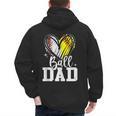 Ball Dad Softball Baseball Dad Daddy Men's Hoodie Back Print Ball Dad Softball Baseball Dad Daddy Men's Hoodie Back Print