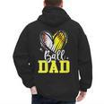 Ball Dad Softball Baseball Dad Fathers Day Men's Hoodie Back Print