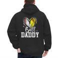 Ball Daddy Softball Baseball Dad Fathers Day Men's Hoodie Back Print Ball Daddy Softball Baseball Dad Fathers Day Men's Hoodie Back Print