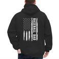 Baseball Dad American Flag Grunge Retro Vintage Father Men's Hoodie Back Print Baseball Dad American Flag Grunge Retro Vintage Father Men's Hoodie Back Print