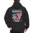 Baseball DAD American Flag Patriotic Father's Day Men's Hoodie Back Print Baseball DAD American Flag Patriotic Father's Day Men's Hoodie Back Print