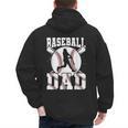 Baseball Dad Apparel Dad Baseball Father's Day Men's Hoodie Back Print