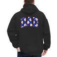 Baseball Dad Bold Varsity Style Letters Sport Themed Men's Hoodie Back Print