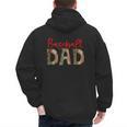 Baseball Dad Camouflage Camo Flag Military Father's Day Men's Hoodie Back Print