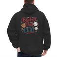 Baseball Dad And Chill Funny For Baseball Lovers Men's Hoodie Back Print