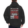 Baseball Dad Cute Love Sports Pitcher Catcher Baseball Men's Hoodie Back Print