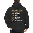 Baseball Dad Drive Pay Clap Repeat Father's Day Men's Hoodie Back Print Baseball Dad Drive Pay Clap Repeat Father's Day Men's Hoodie Back Print