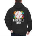 Baseball Dad Fathers Day For Daddy Papa Father Men's Hoodie Back Print Baseball Dad Fathers Day For Daddy Papa Father Men's Hoodie Back Print