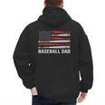 Baseball Dad Father's Day US Flag Baseball Men's Hoodie Back Print Baseball Dad Father's Day US Flag Baseball Men's Hoodie Back Print