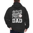 Baseball Dad My Favorite Baseball Player Calls Me Dad Men's Hoodie Back Print