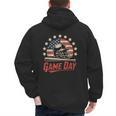 Baseball Dad Game Day USA Flag Men's Hoodie Back Print