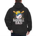 Baseball Dad Happy Fathers Day For Men Boys Kids Men's Hoodie Back Print