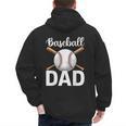 Baseball Dad Happy Fathers Day For Men Boys Men's Hoodie Back Print