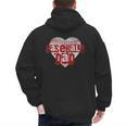 Baseball Dad Heart For Baseball Lovers Baseball Father's Day Men's Hoodie Back Print
