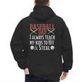 Baseball Dad Hit And Steal Ballpark Father Men's Hoodie Back Print Baseball Dad Hit And Steal Ballpark Father Men's Hoodie Back Print