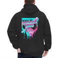 Baseball Dad Home Plate Ice Cream Drip Father's Day Men's Hoodie Back Print