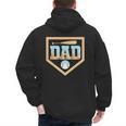 Baseball Dad Ice Cream Drip Home Plate Bat Cool Fathers Day Men's Hoodie Back Print