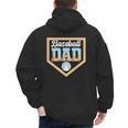 Baseball Dad Ice Cream Drip Home Plate Cool Fathers Day Men's Hoodie Back Print Baseball Dad Ice Cream Drip Home Plate Cool Fathers Day Men's Hoodie Back Print