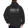 Baseball Dad Layered Text Father Coach Player Men's Hoodie Back Print