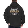 Baseball Dad Leopard Baseball Player Men's Hoodie Back Print