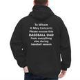 Baseball Dad Quote Excused Absence Letter To Whom Men's Hoodie Back Print