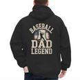 Baseball Dad Retro American Flag Style Men's Hoodie Back Print Baseball Dad Retro American Flag Style Men's Hoodie Back Print