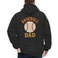 Baseball Dad Retro Vintage Father's Day Men's Hoodie Back Print Baseball Dad Retro Vintage Father's Day Men's Hoodie Back Print