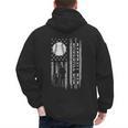 Baseball Dad Silhouette Bat Flag Stars Men's Hoodie Back Print Baseball Dad Silhouette Bat Flag Stars Men's Hoodie Back Print