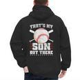 Baseball Dad Softball Game Son Out There Fathersday Baseball Men's Hoodie Back Print