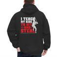 Baseball Dad Teach Kids Hit And Steal Softball Game Men's Hoodie Back Print Baseball Dad Teach Kids Hit And Steal Softball Game Men's Hoodie Back Print