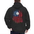 Baseball Dad USA American Flag 4th Of July Men's Hoodie Back Print Baseball Dad USA American Flag 4th Of July Men's Hoodie Back Print