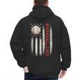 Baseball DAD USA American Flag Fathers Day 4th Of July Men's Hoodie Back Print Baseball DAD USA American Flag Fathers Day 4th Of July Men's Hoodie Back Print