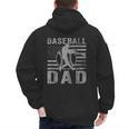 Baseball Dad USA American Flag Father's Day Men Men's Hoodie Back Print Baseball Dad USA American Flag Father's Day Men Men's Hoodie Back Print