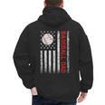 Baseball Dad USA American Flag Men Daddy Fathers Day Men's Hoodie Back Print Baseball Dad USA American Flag Men Daddy Fathers Day Men's Hoodie Back Print
