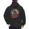 Baseball Dad USA Flag Men's Hoodie Back Print Baseball Dad USA Flag Men's Hoodie Back Print