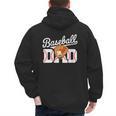 Baseball Dad Vintage Sports Fathers Day Baseball Fan Men's Hoodie Back Print