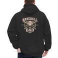 Baseball Fan Dad Father Vintage Baseball Dad Men's Hoodie Back Print