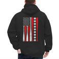 Baseball USA Flag Baseball Lover Baseball Dad Men's Hoodie Back Print