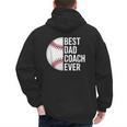 Best Baseball Dad Coach Ever Retro Father Baseball Coach Dad Men's Hoodie Back Print Best Baseball Dad Coach Ever Retro Father Baseball Coach Dad Men's Hoodie Back Print
