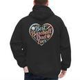 Best Baseball Dad Ever Heart Men's Hoodie Back Print