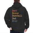 Best Bonus Baseball Dad Ever Softball Stepdad From Daughter Men's Hoodie Back Print