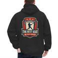 The Best Seat In The House Bucket Dad Baseball Dad Men's Hoodie Back Print
