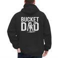 Bucket Dad Softball Dad Baseball Dad Coach Bucket Men's Hoodie Back Print