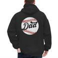Dad Baseball Ball Vintage Groovy Baseball Daddy Fathers Day Men's Hoodie Back Print Dad Baseball Ball Vintage Groovy Baseball Daddy Fathers Day Men's Hoodie Back Print