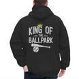Dad Baseball For Men Baseball Dad King Of Ballpark Men's Hoodie Back Print Dad Baseball For Men Baseball Dad King Of Ballpark Men's Hoodie Back Print