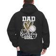 Dad Of The Birthday Girl Baseball Dad Leopard Heart Men's Hoodie Back Print Dad Of The Birthday Girl Baseball Dad Leopard Heart Men's Hoodie Back Print
