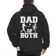 Dad Of Both Gymnastics Baseball Dad Men's Hoodie Back Print