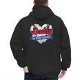 Daddy Of The Rookie Baseball Dad Retro Love Heart Birthday Men's Hoodie Back Print Daddy Of The Rookie Baseball Dad Retro Love Heart Birthday Men's Hoodie Back Print