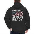 Homerun Baseball Dad Baseball Lovers Father Fathers Day Men's Hoodie Back Print