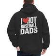 I Love Hot Baseball Dads Gag Y2k Valentines Joke Men's Hoodie Back Print